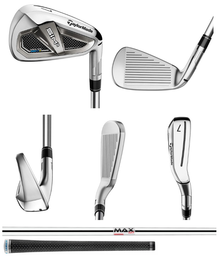 飛揚高爾夫】'21 TaylorMade SIM2 Max OS 鐵桿#5-P+A+S ,鐵身KBS MAX85